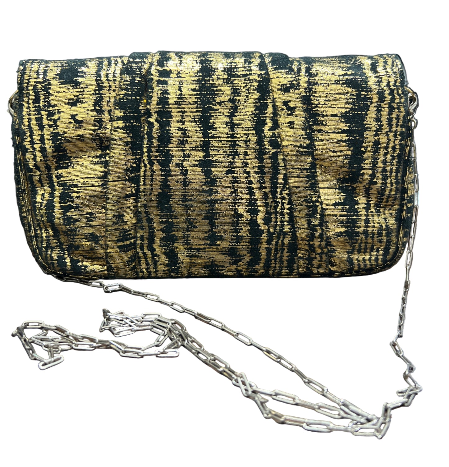 Fendi Karl Lagerfield Gold Mettalic Crossbody