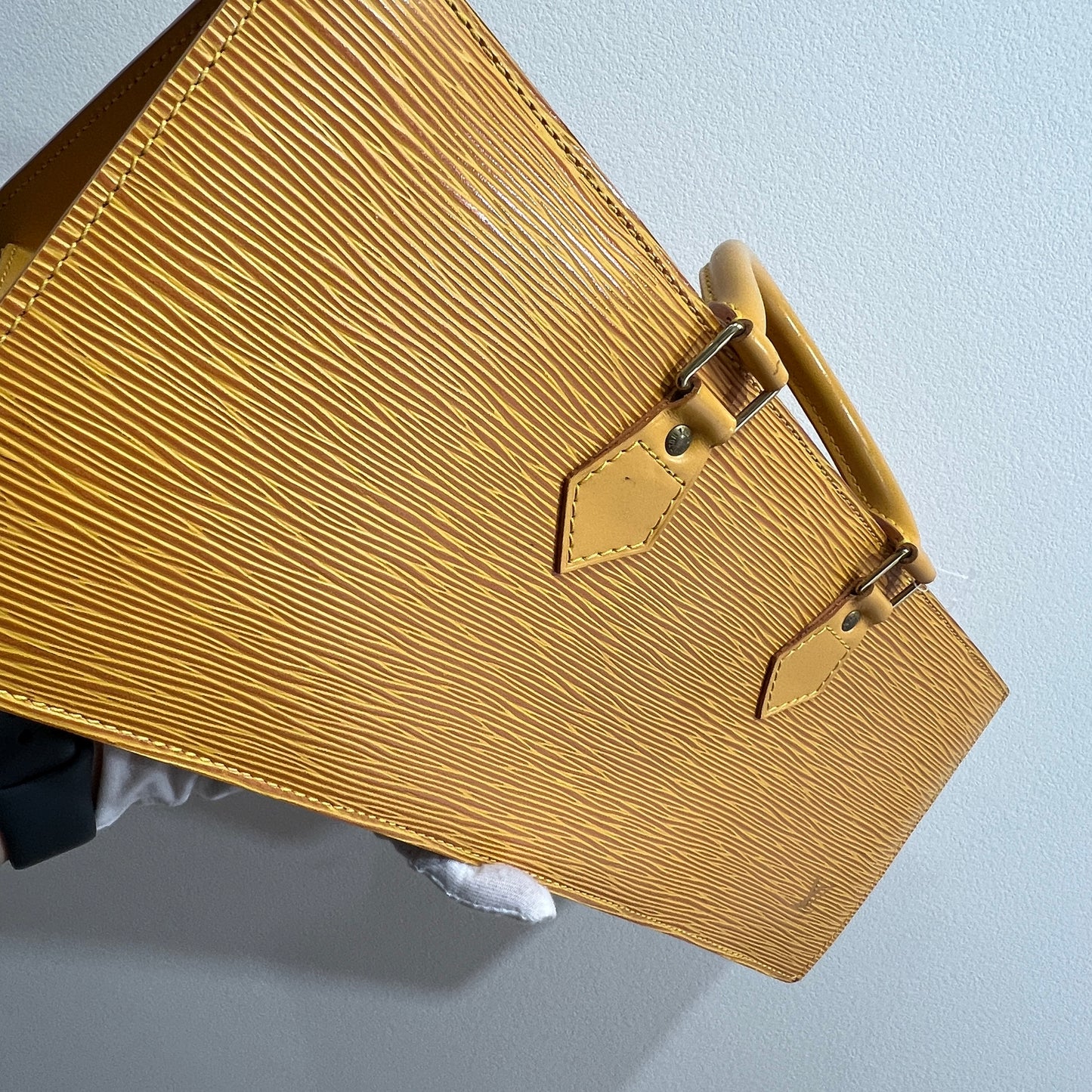 LOUIS VUITTON Triangular Sac Epi Leather Bag