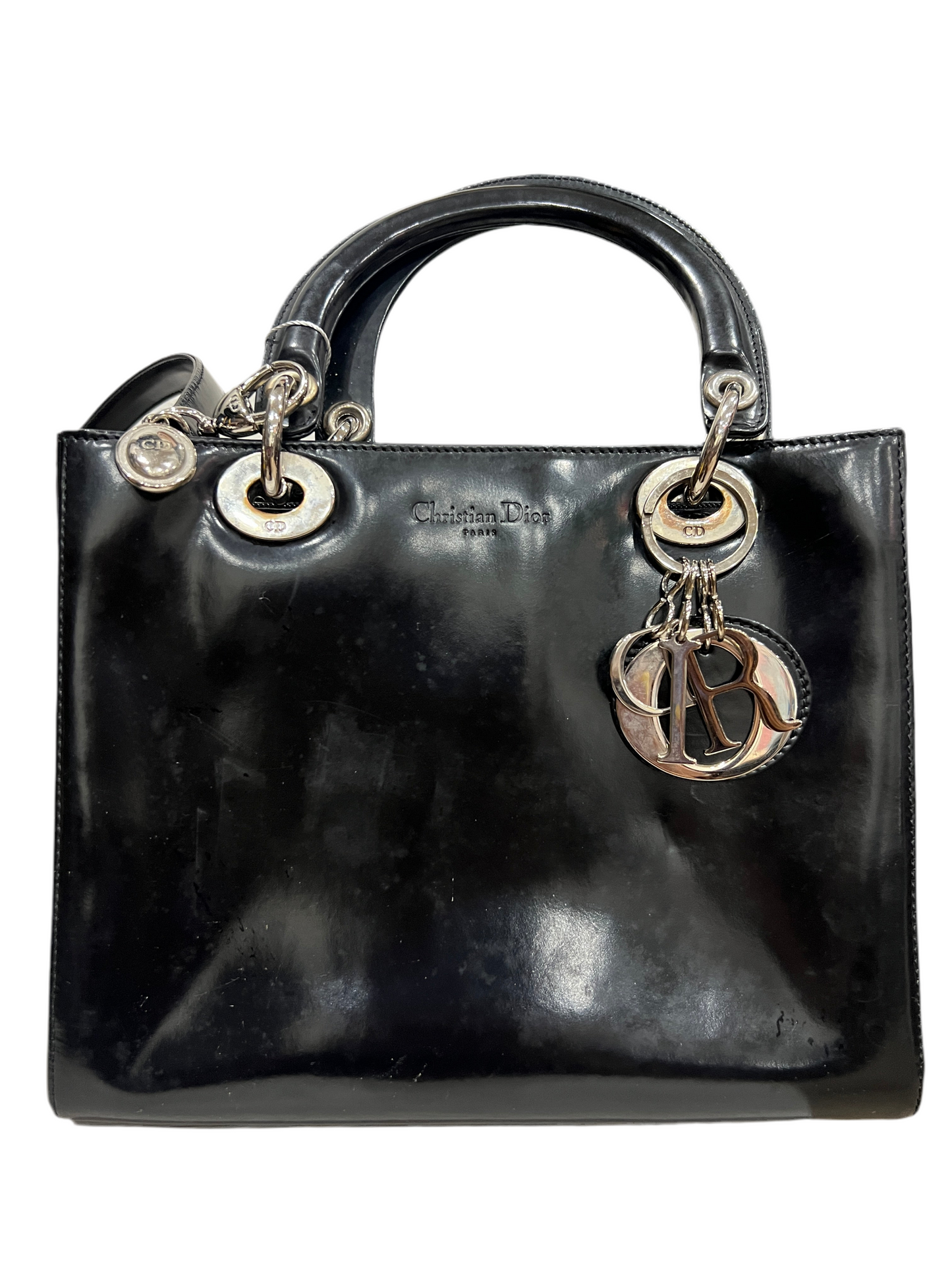 DIOR Lady Dior Medium Patent Leather