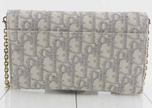 Dior Trotter Canvas Saddle Chain Wallet