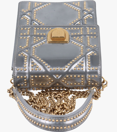 dior Diorama Silver Patent bag