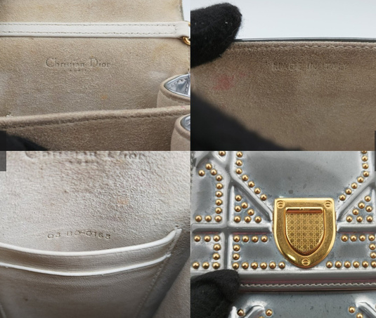dior Diorama Silver Patent bag