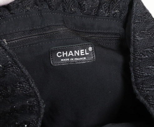 chanel Coco Charm Tweed Handbag