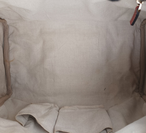 gucci Sherry Line Beige × Multi Leather × Fabric bag