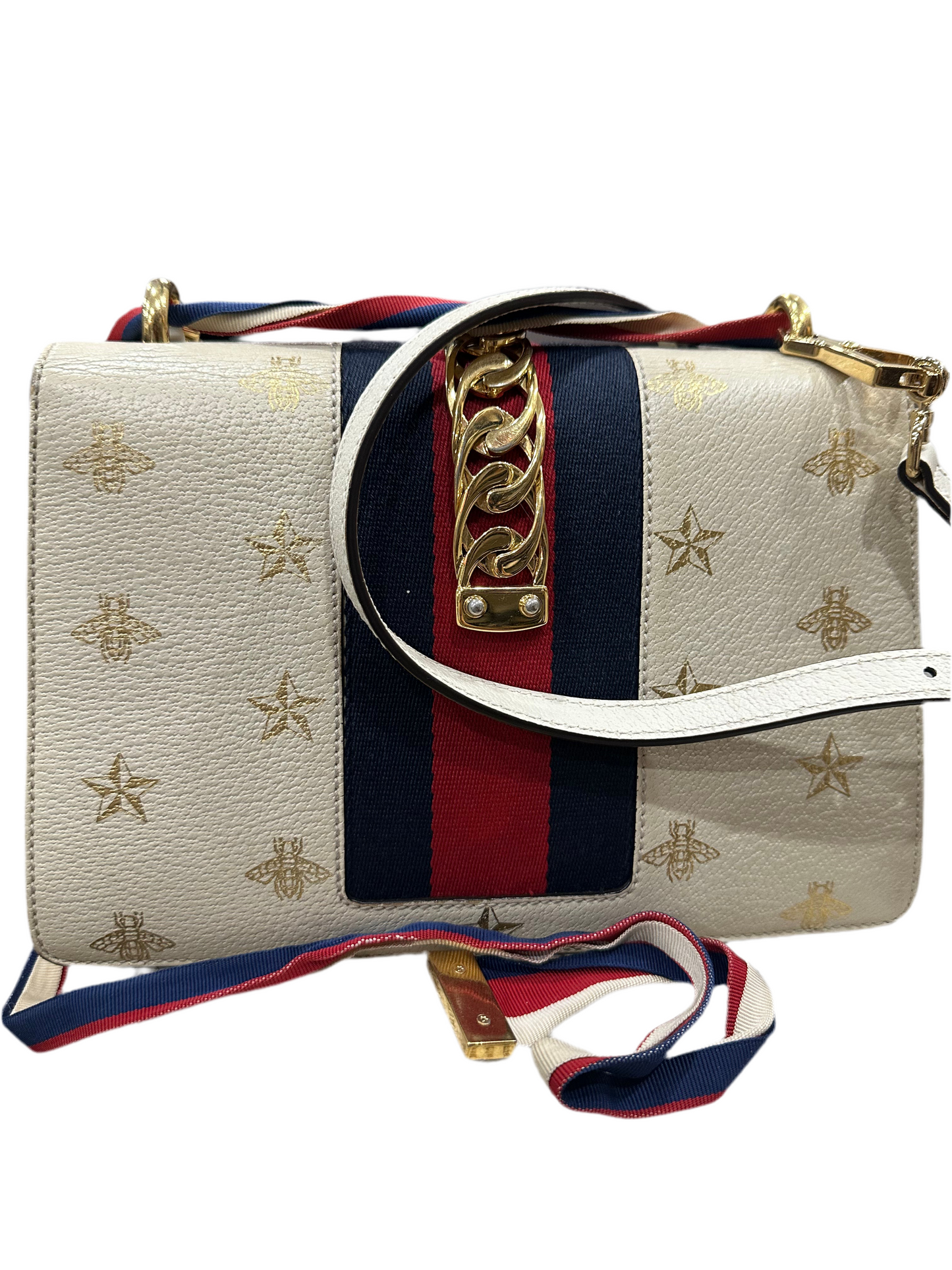 Gucci Sylvie Bee Star Leather