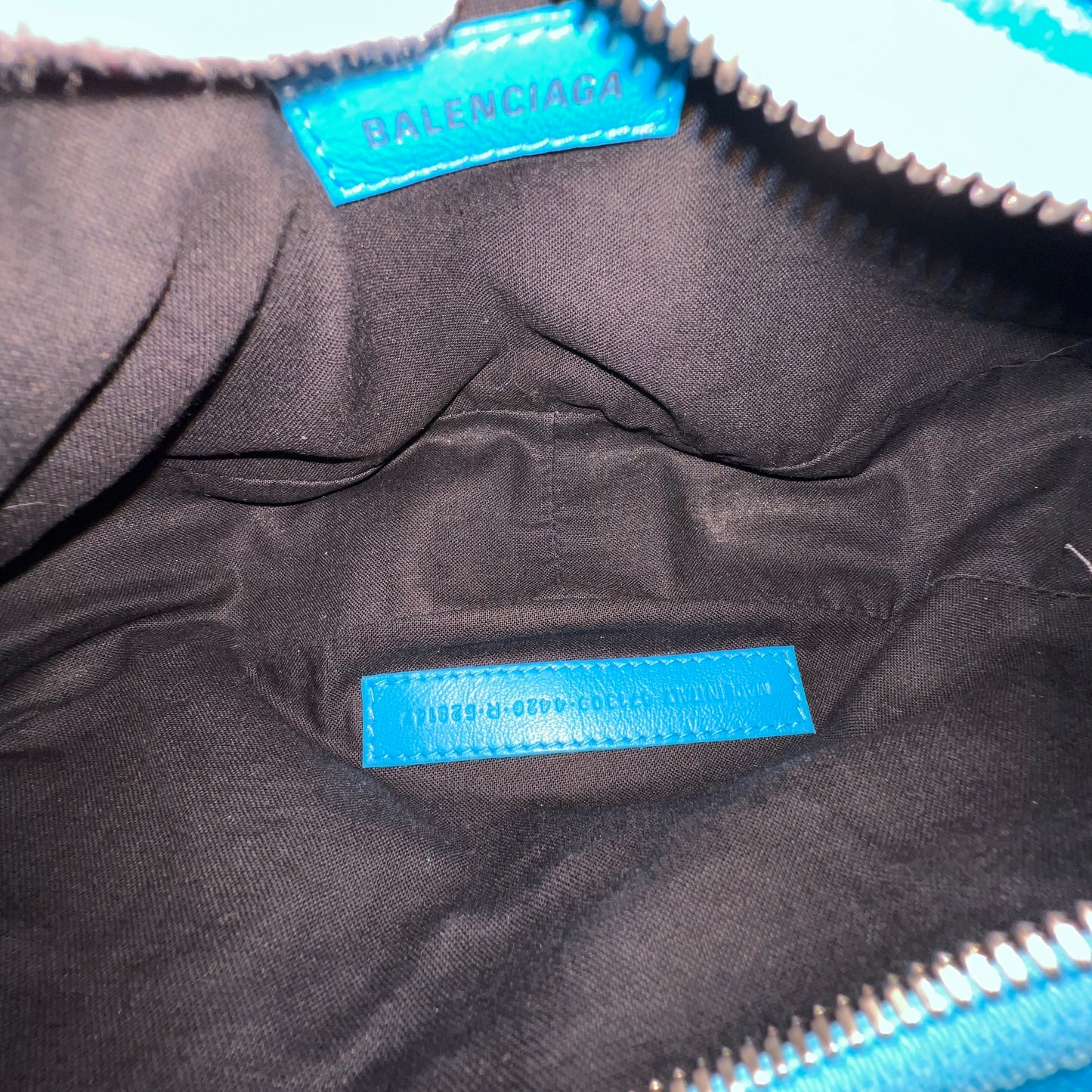 BALENCIAGA Le Cagole velvet handbag