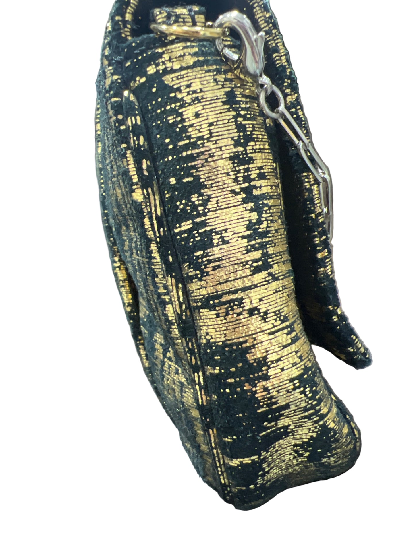 Fendi Karl Lagerfield Gold Mettalic Crossbody