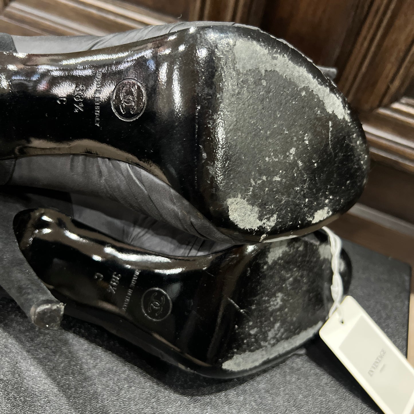 CHANEL Ribbon Pumps Size 38 1/2