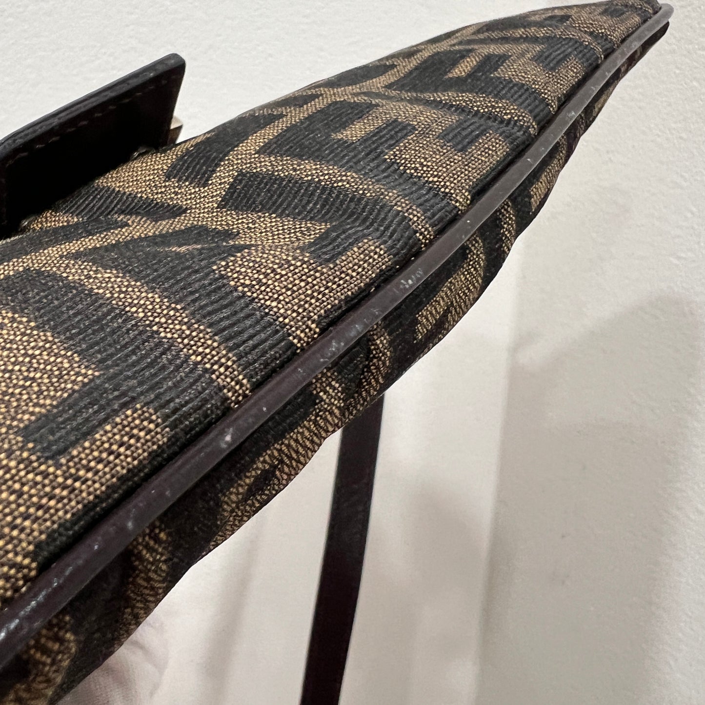FENDI Baguette Crossbody Zucca Canvas