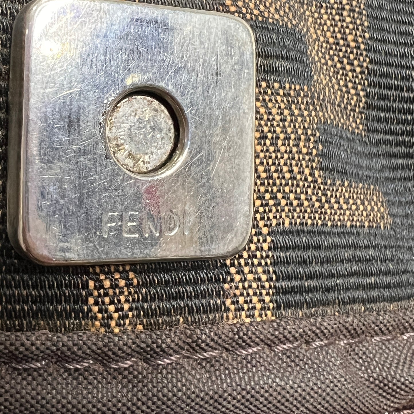 FENDI Zucca Canvas Handbag