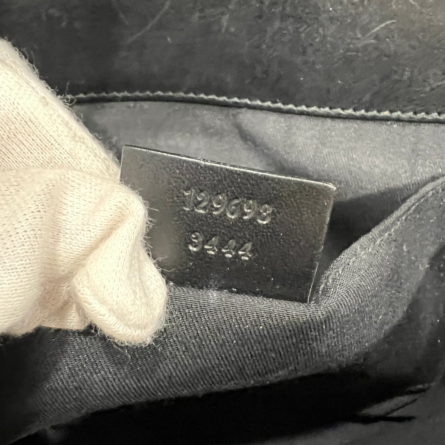 GUCCI Black GG Monogram Horsebit