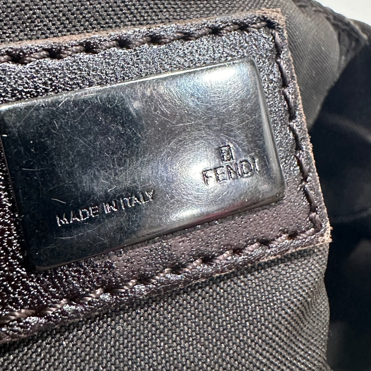 FENDI Mini Mamma Baguette Zuccino Canvas
