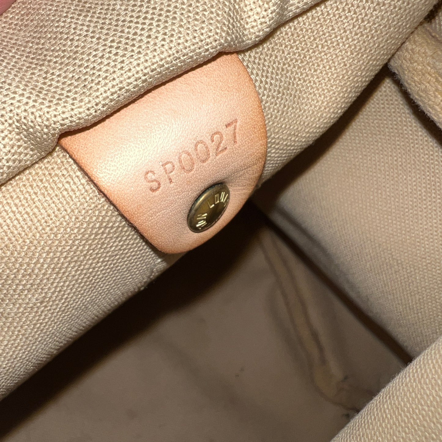 LOUIS VUITTON Speedy White Damier 25 (6530316)
