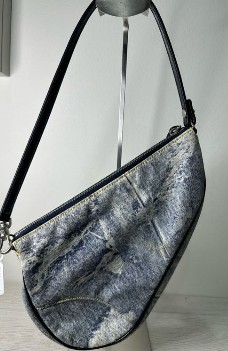 Christian Dior denim Saddle bag