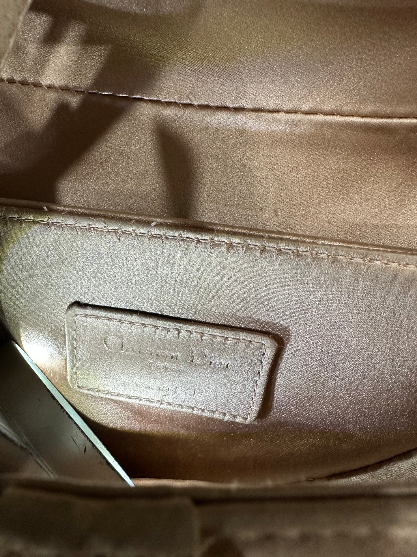 DIOR Saddle Mini Silk Pink with Crystal Buckle