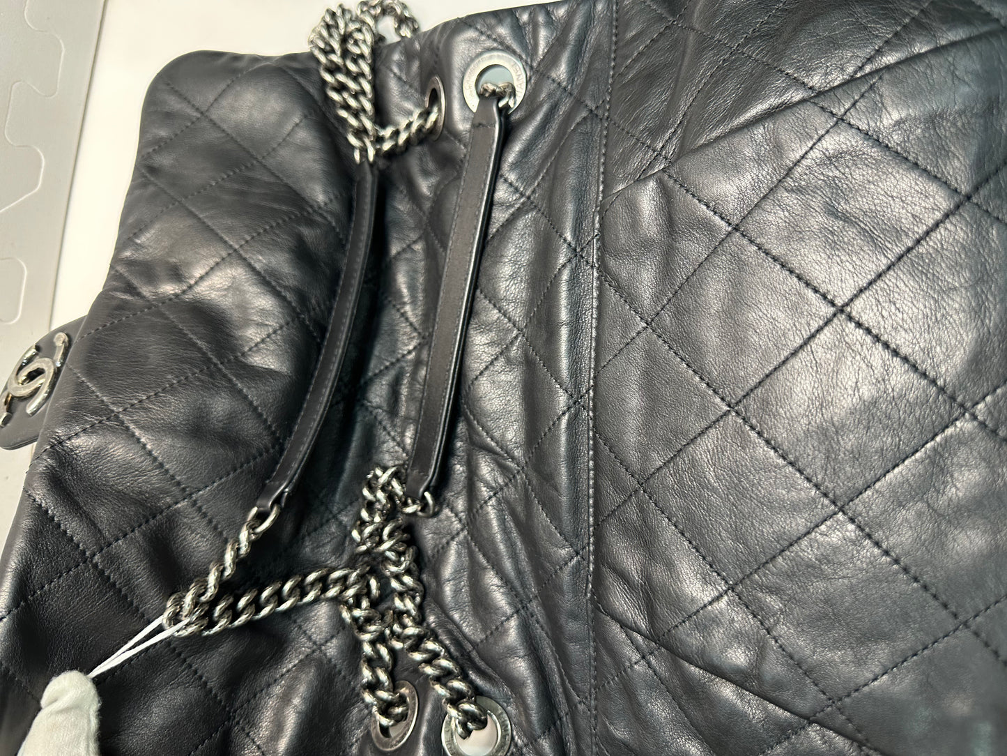 Chanel Calfskin Coco Pleats Flap Black