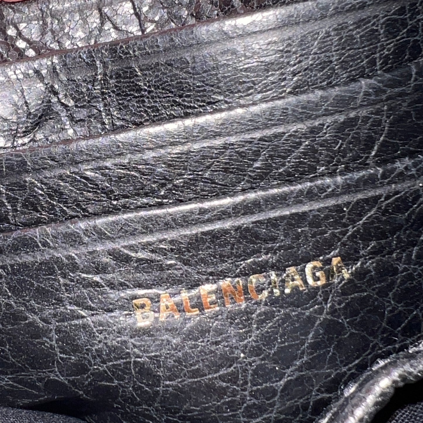 BALENCIAGA Convertible Fringe Striped Leather