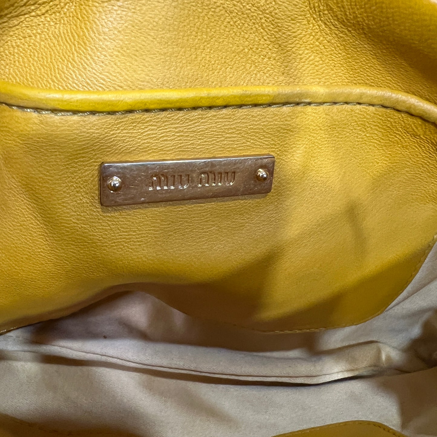 MIU MIU Metalasse Napa Leather Crossbody