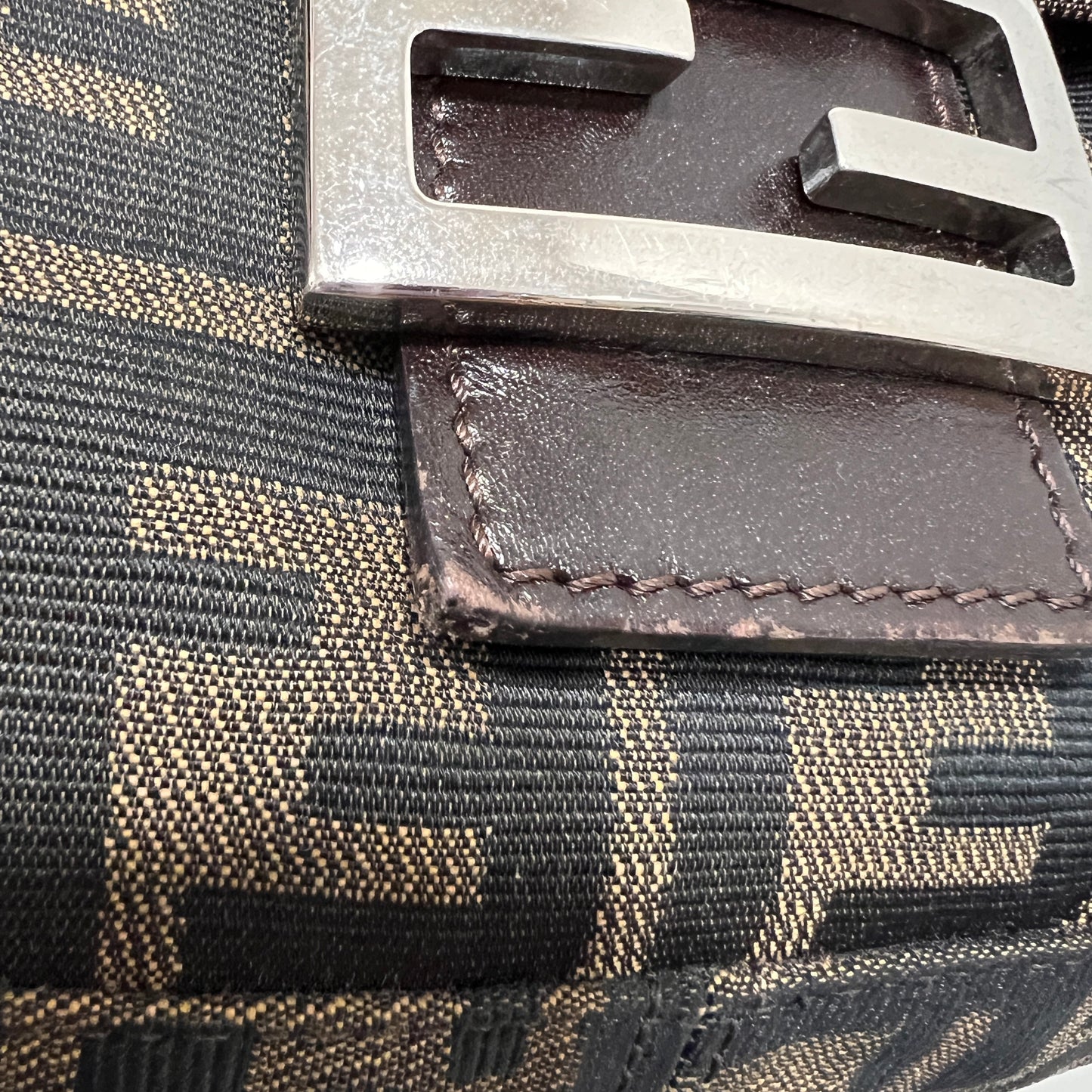 FENDI Mamma Baguettw Silver Hardware