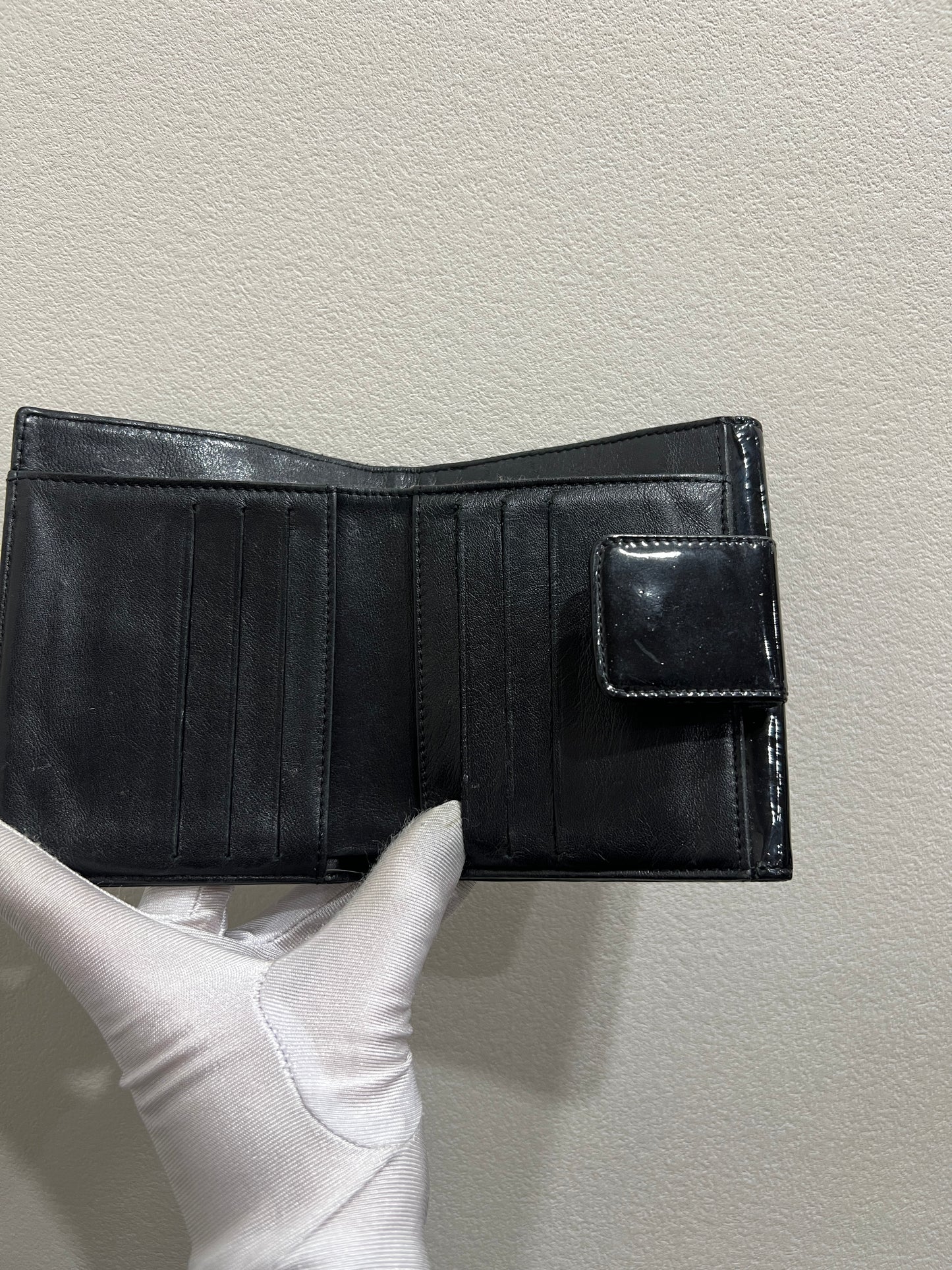 CHANEL Camellia Patent Leather