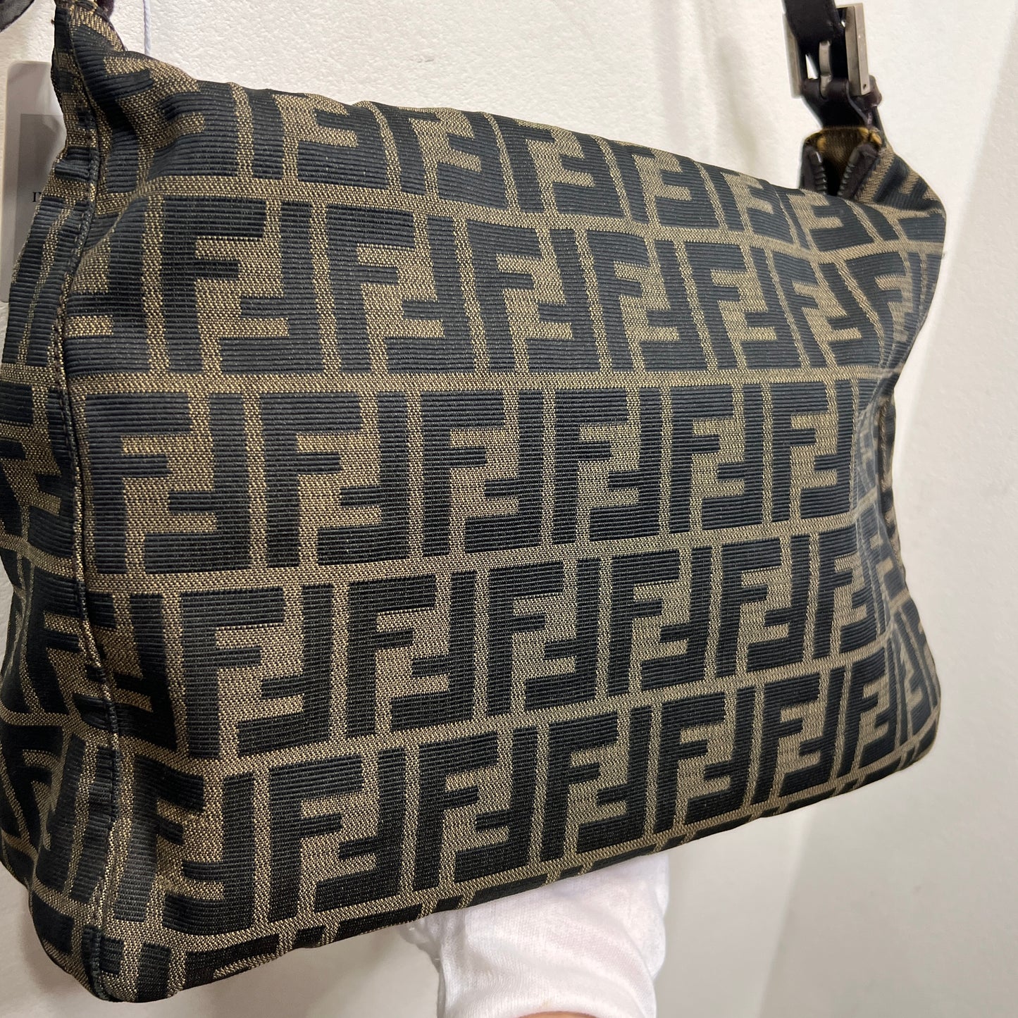 Fendi Zucca Canvas Shoulder Bag