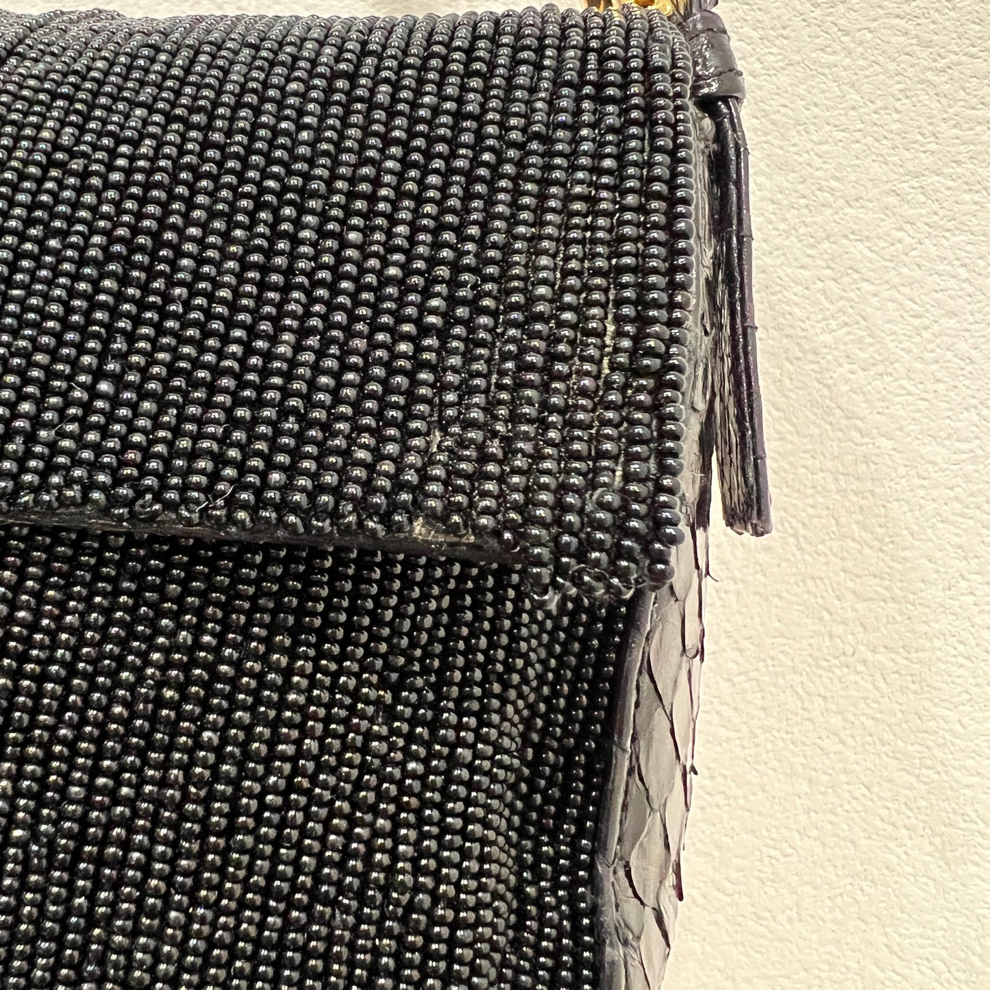 FENDI Beaded and Phyton Baguette