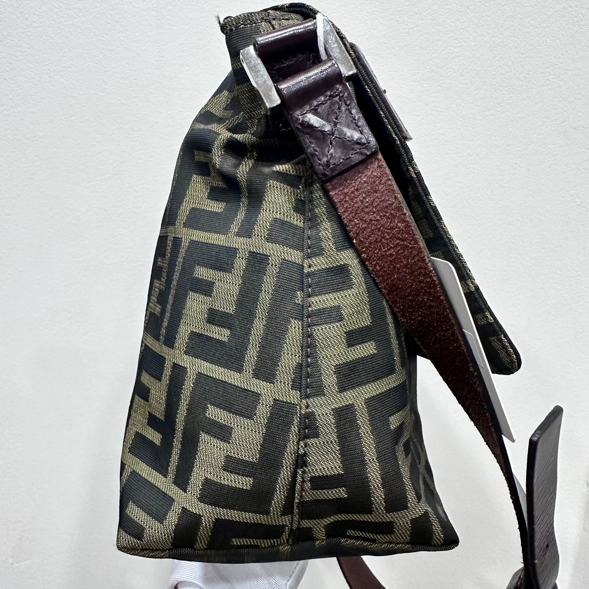 FENDI Vintage Zucca Shoulder Bag Messenger Style