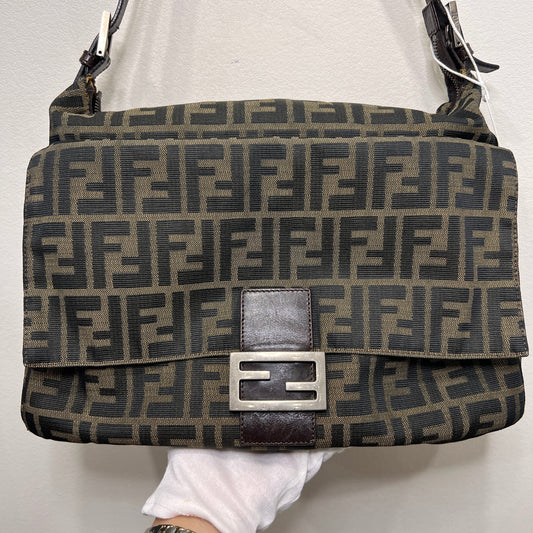Fendi Zucca Canvas Shoulder Bag