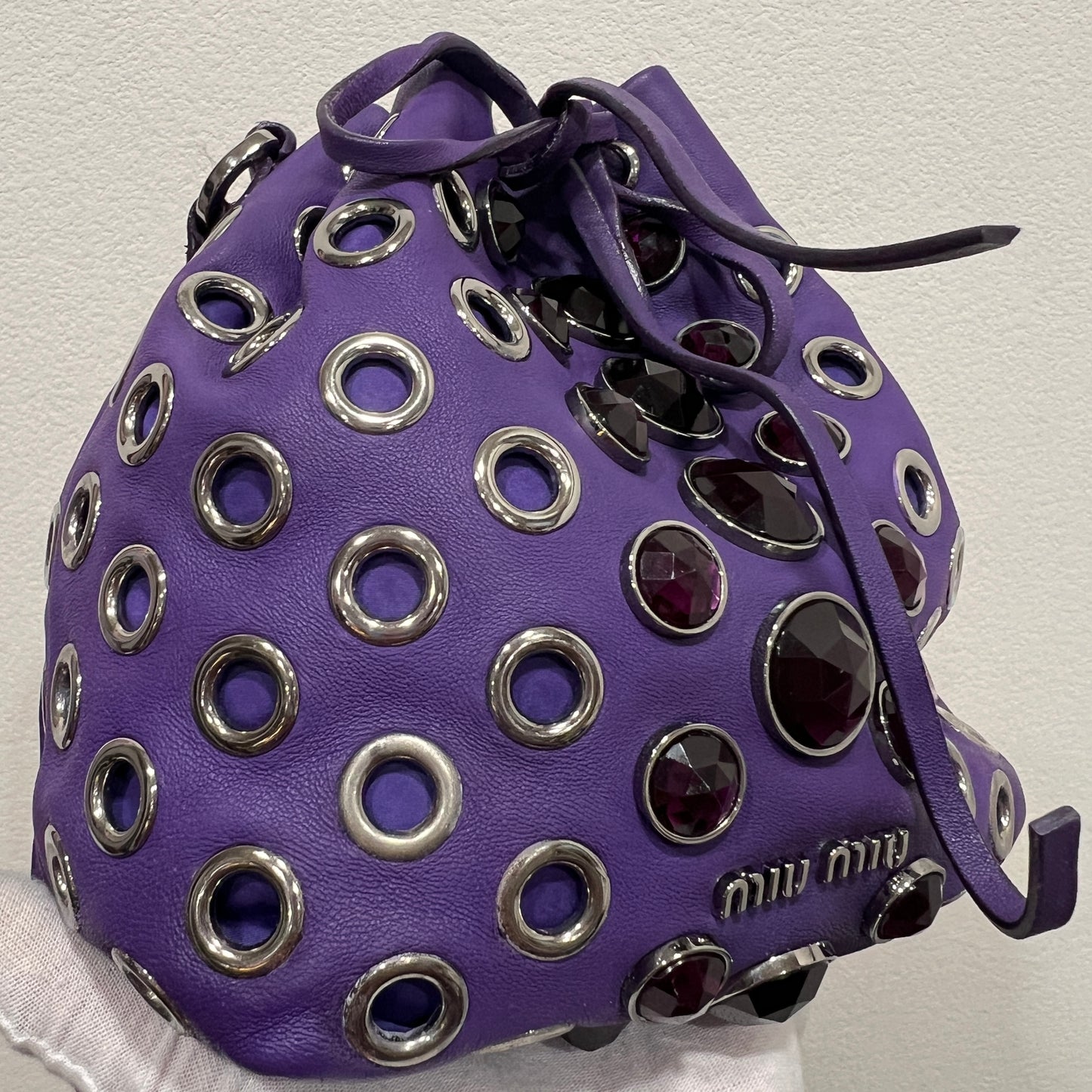 MIU MIU Mini Jewel Drawstring Bag (6541741)