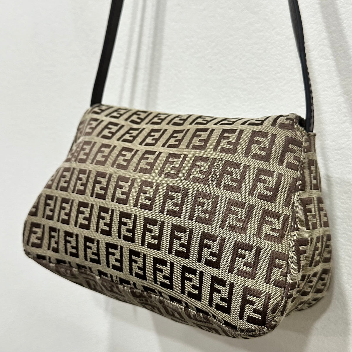 FENDI Mini Mamma Baguette Zuccino Canvas