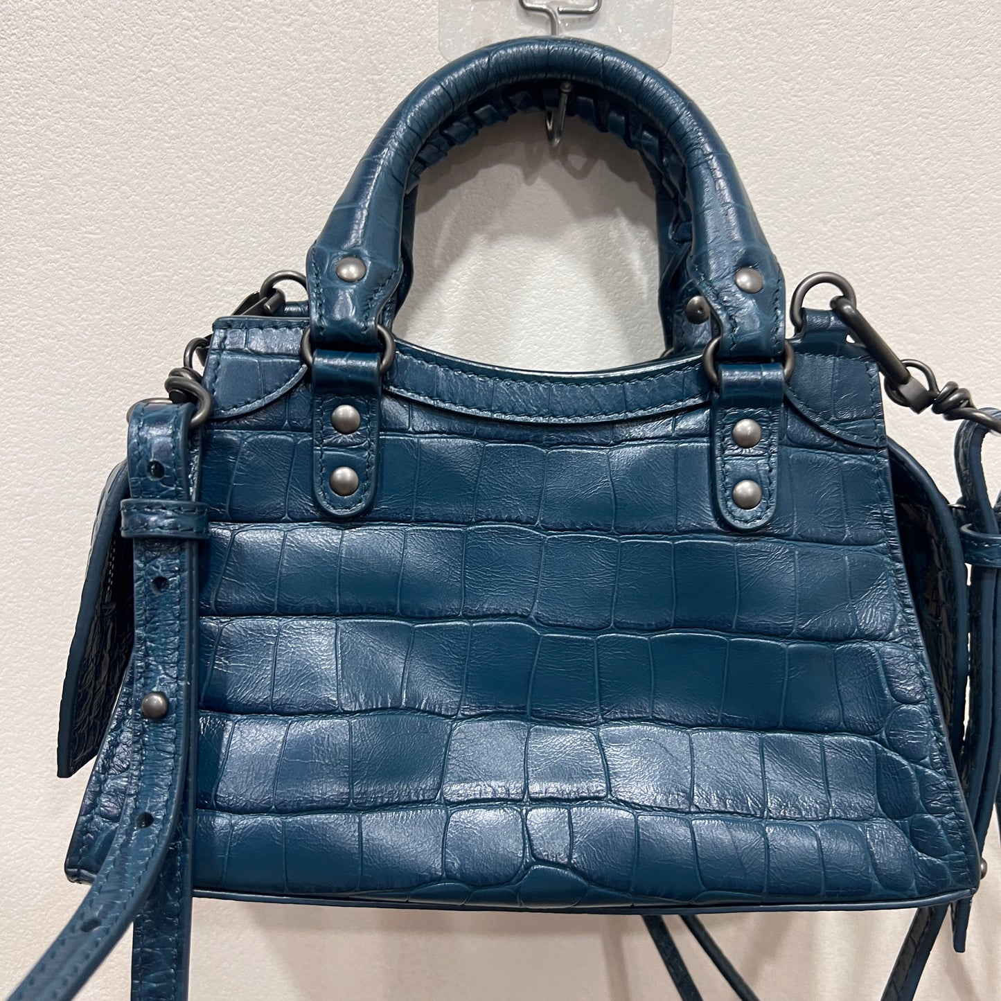 BALENCIAGA Mini City Crocodile