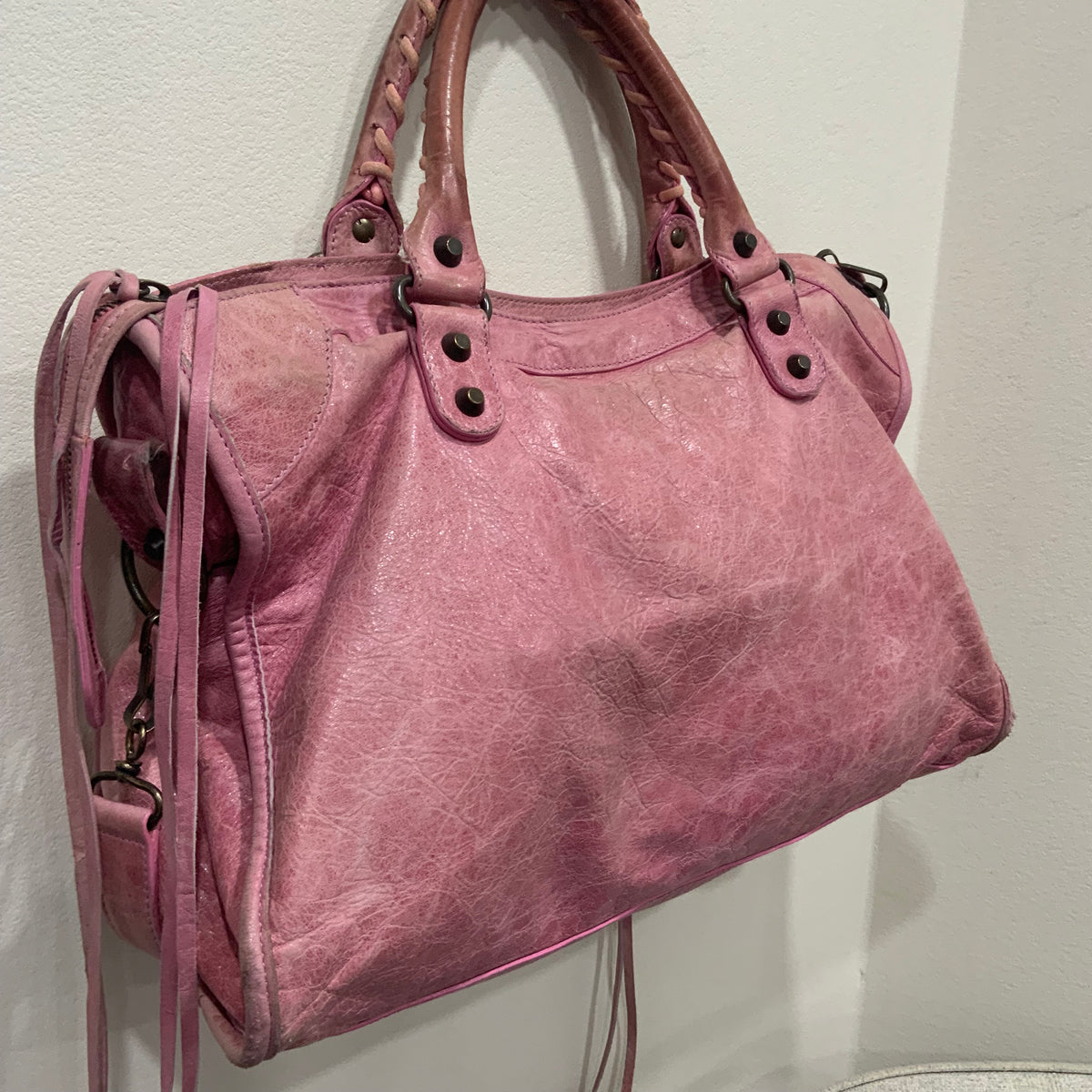 BALENCIAGA Pink City Bag Medium
