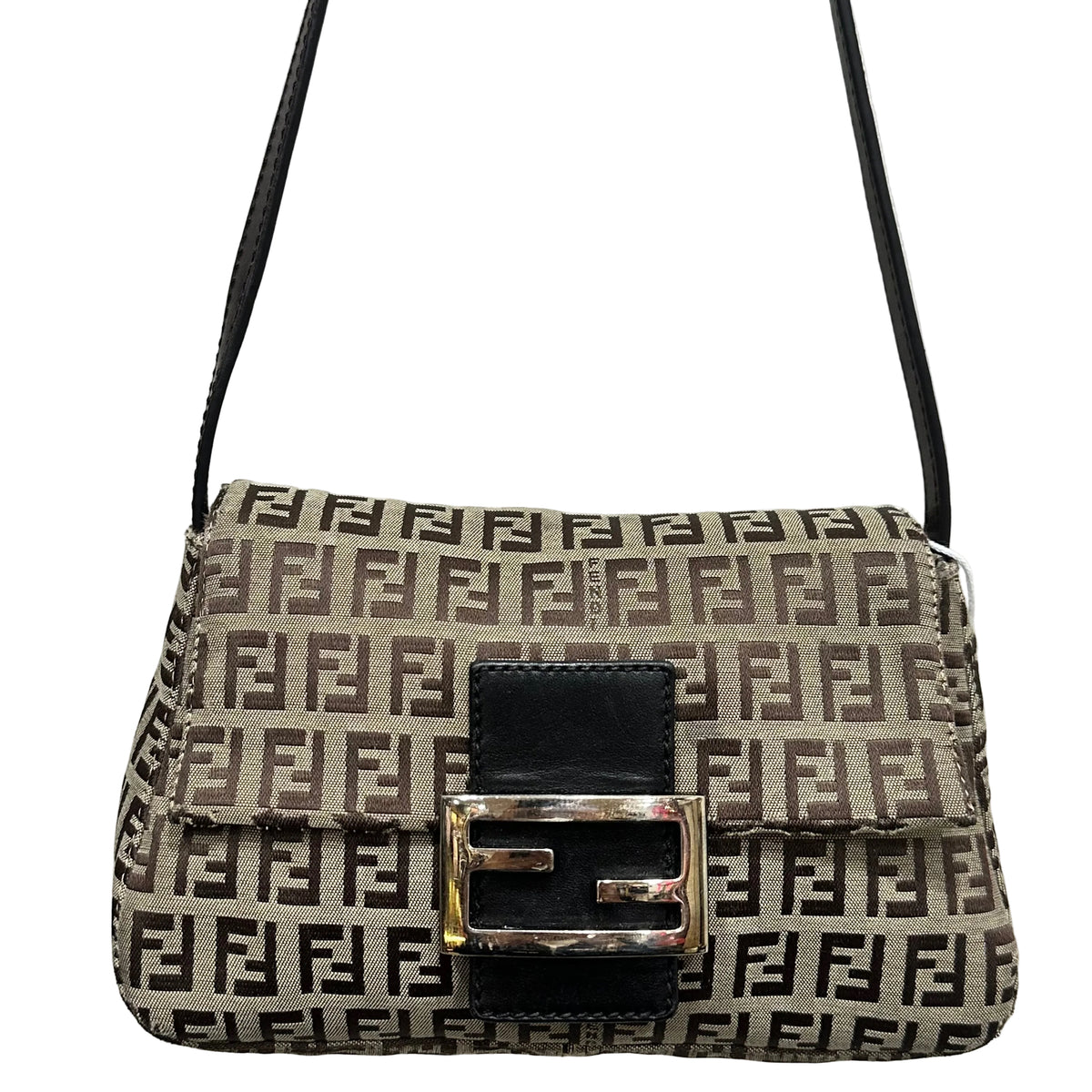 FENDI Mini Mamma Baguette Zuccino Canvas