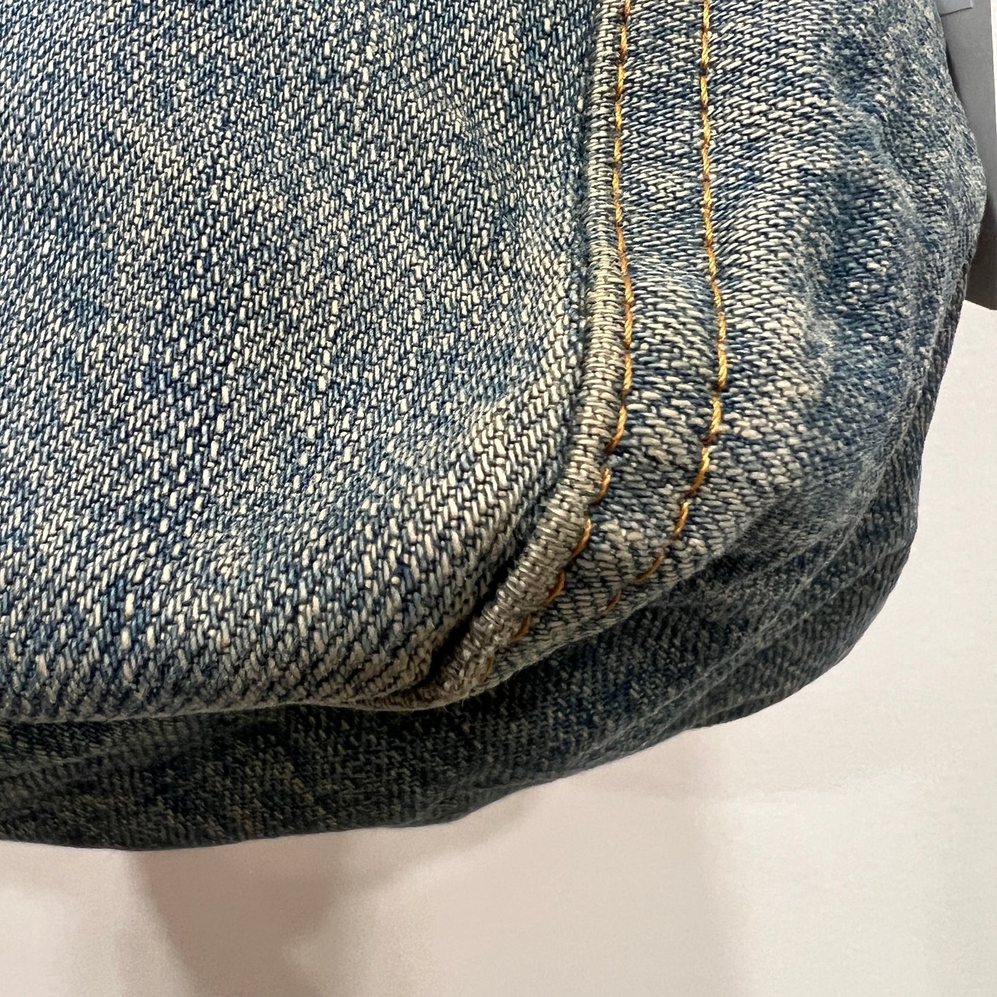 Fendi Mamma Baguette Denim Shoulder Bag