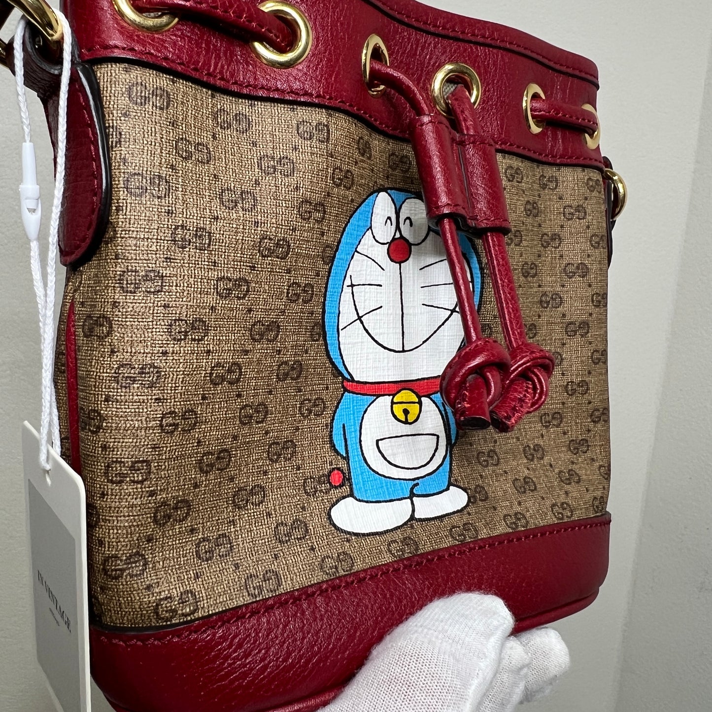GUCCI X DORAEMON Drawstring Bag
