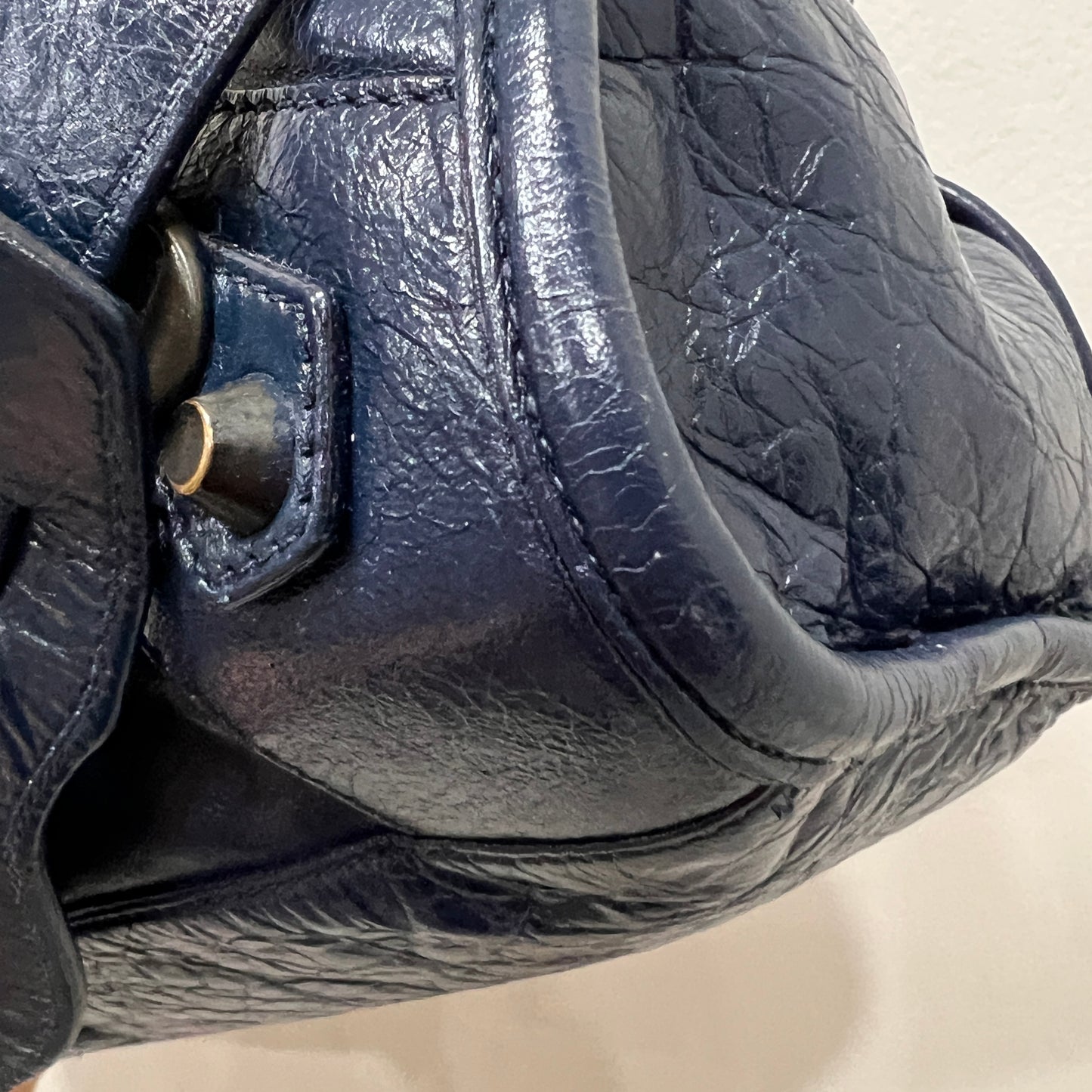 BALENCIAGA City Bag Medium Navy Blue