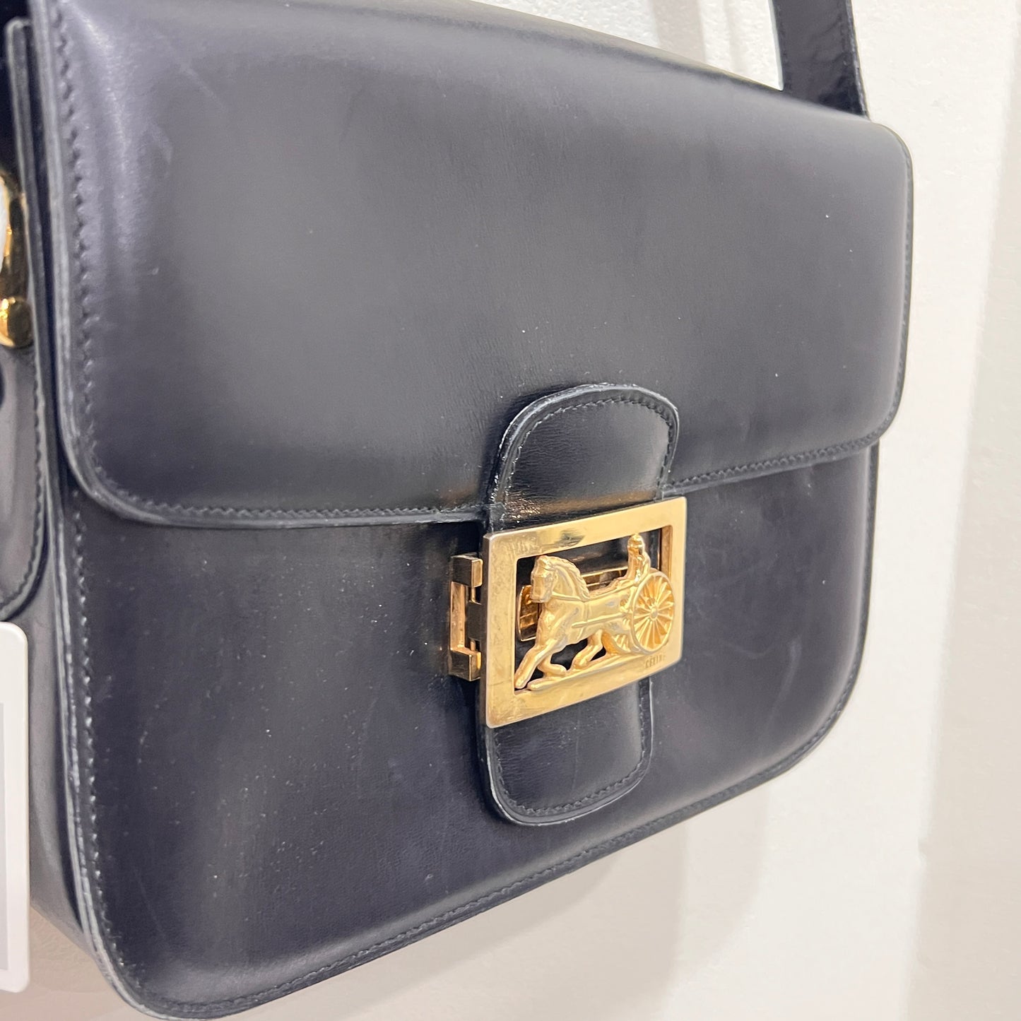 CELINE Vintage Horse Carriage Shoulder Bag