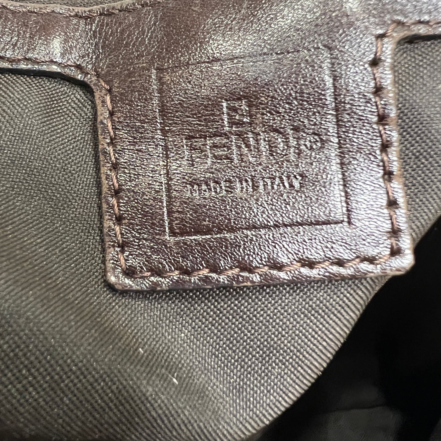 FENDI Zucca Canvas Handbag