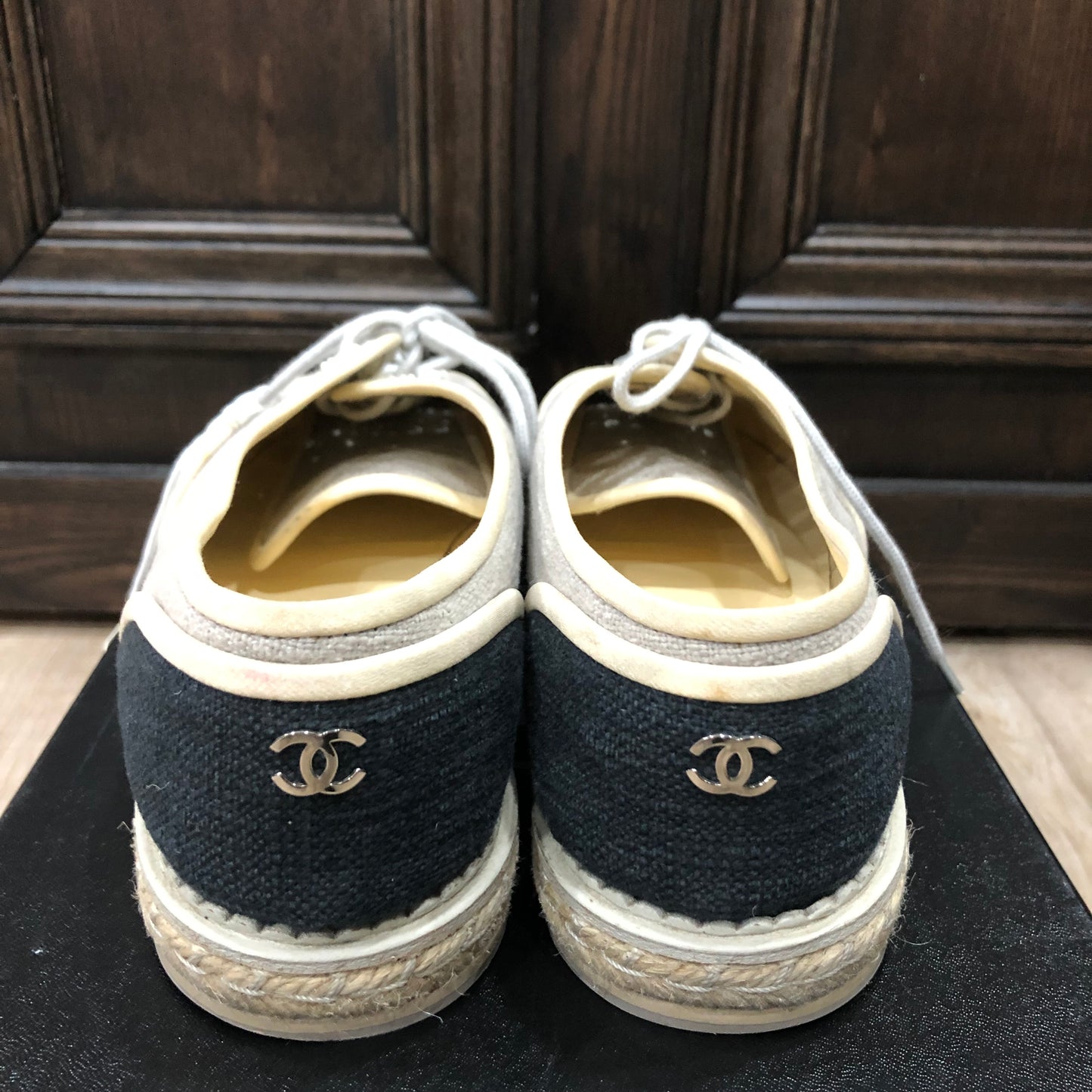 CHANEL Espadrille Shoes Size 38.5