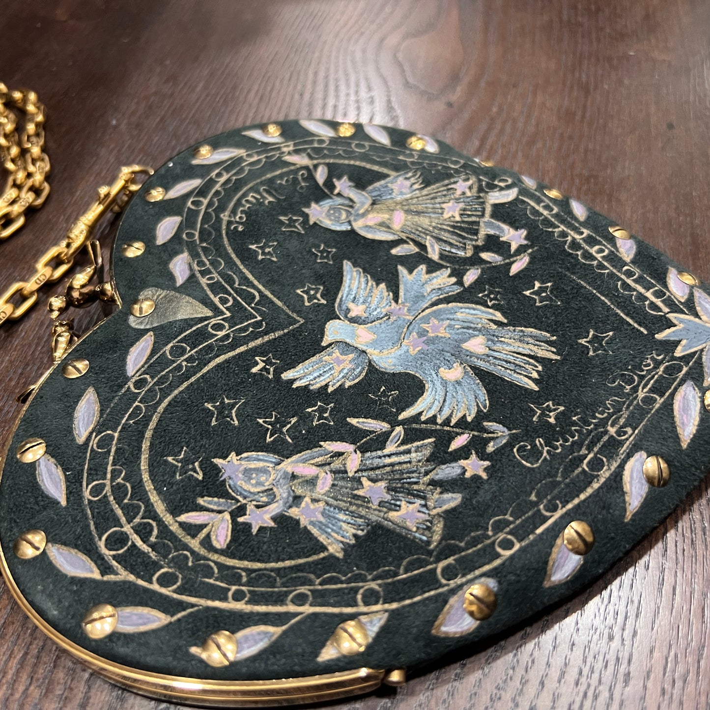 DIOR Rare Vintage Heart Chain Bag