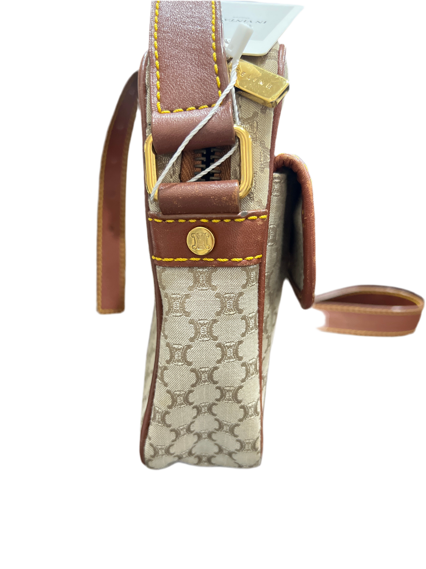 CELINE Macadam Canvas Shoulder Bag