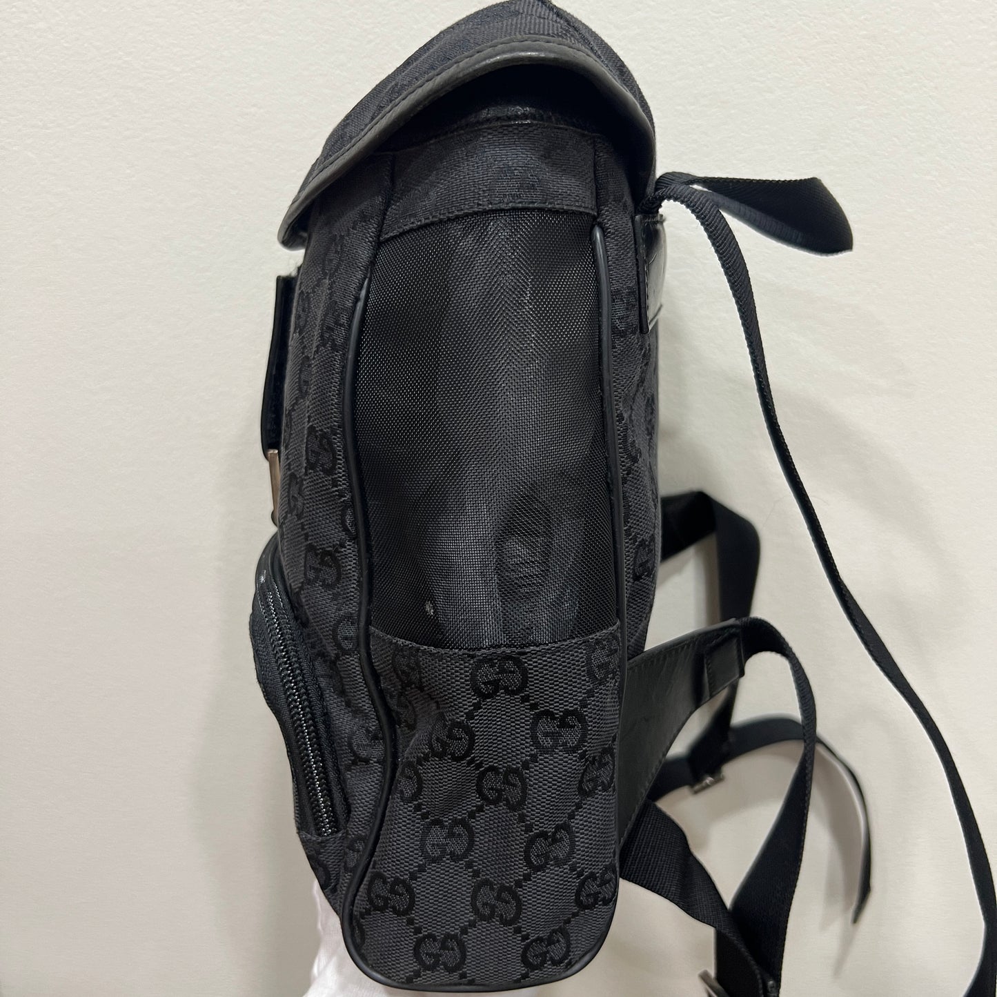 GUCCI Mesh x Fabric Canvas Backpack