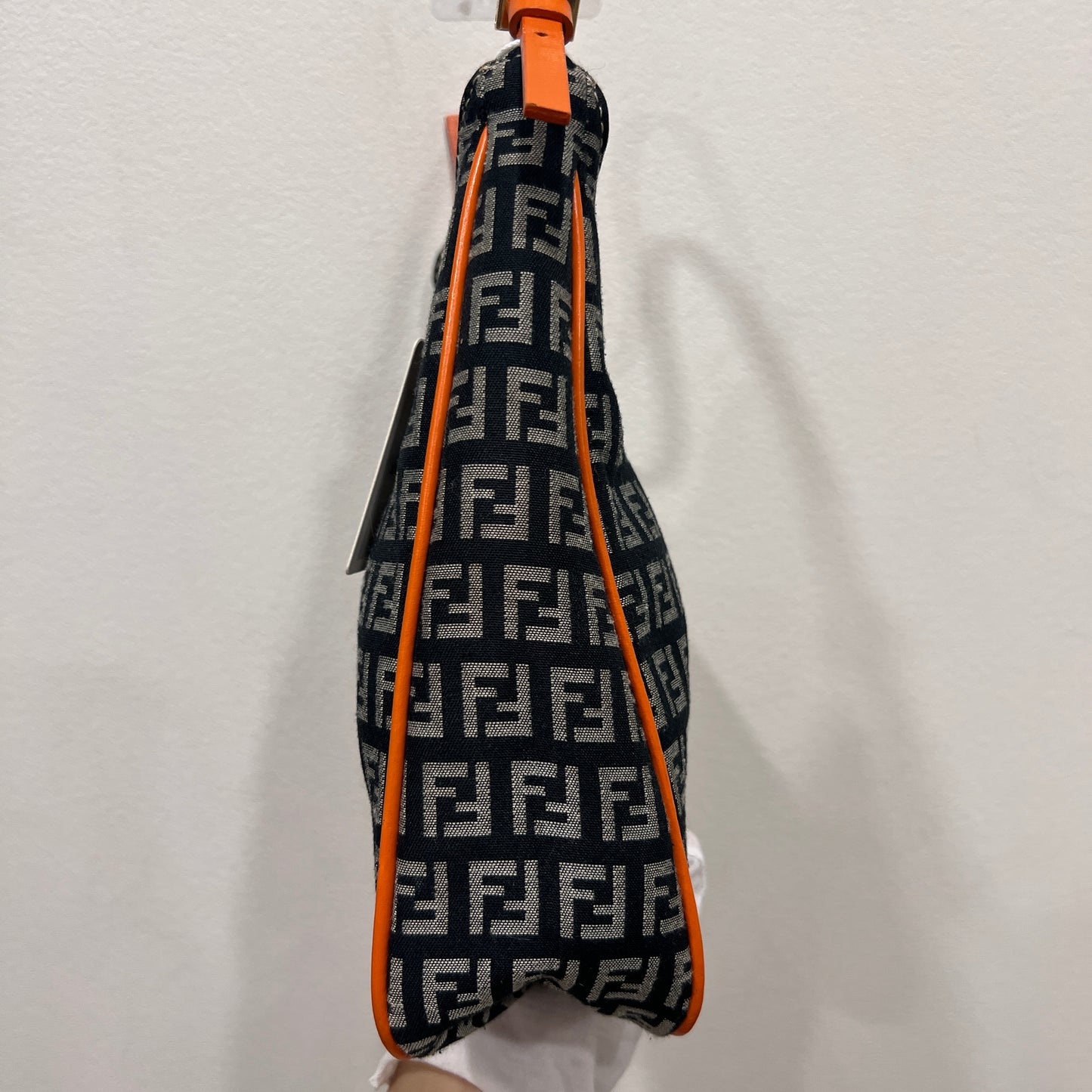 FENDI Mini Hobo Navy Orange Shoulder Bag (4021-11)