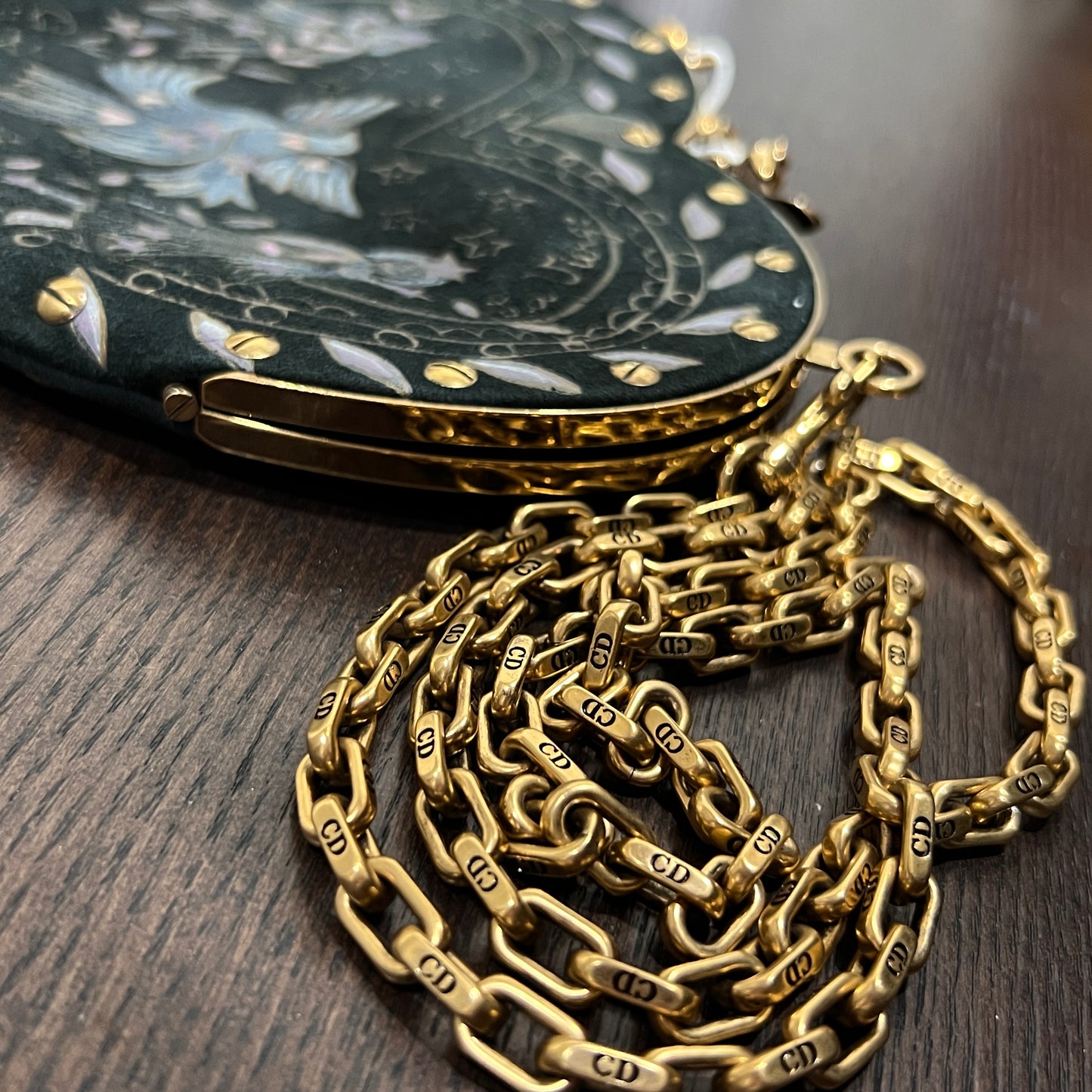 DIOR Rare Vintage Heart Chain Bag
