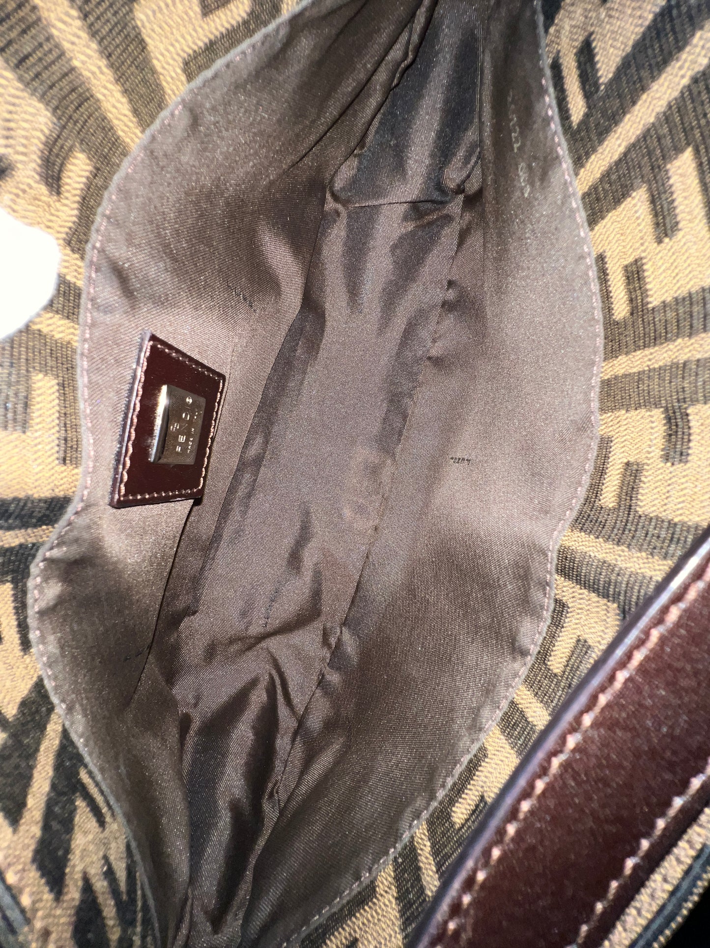 FENDI Double Zip Shoulder Bag