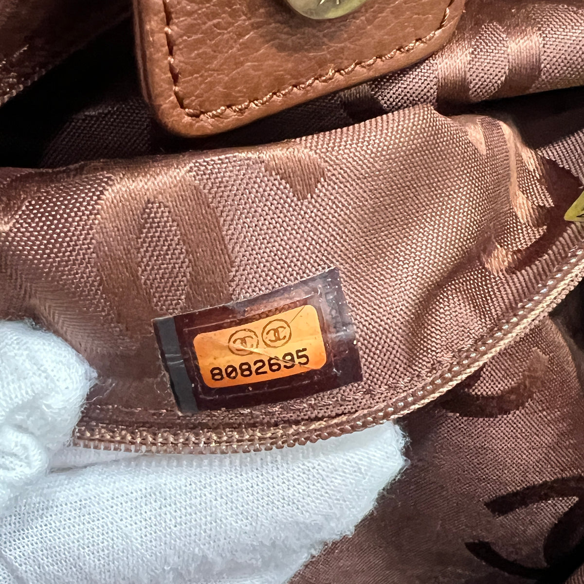 CHANEL Wood Handle Coco Mark Handbag