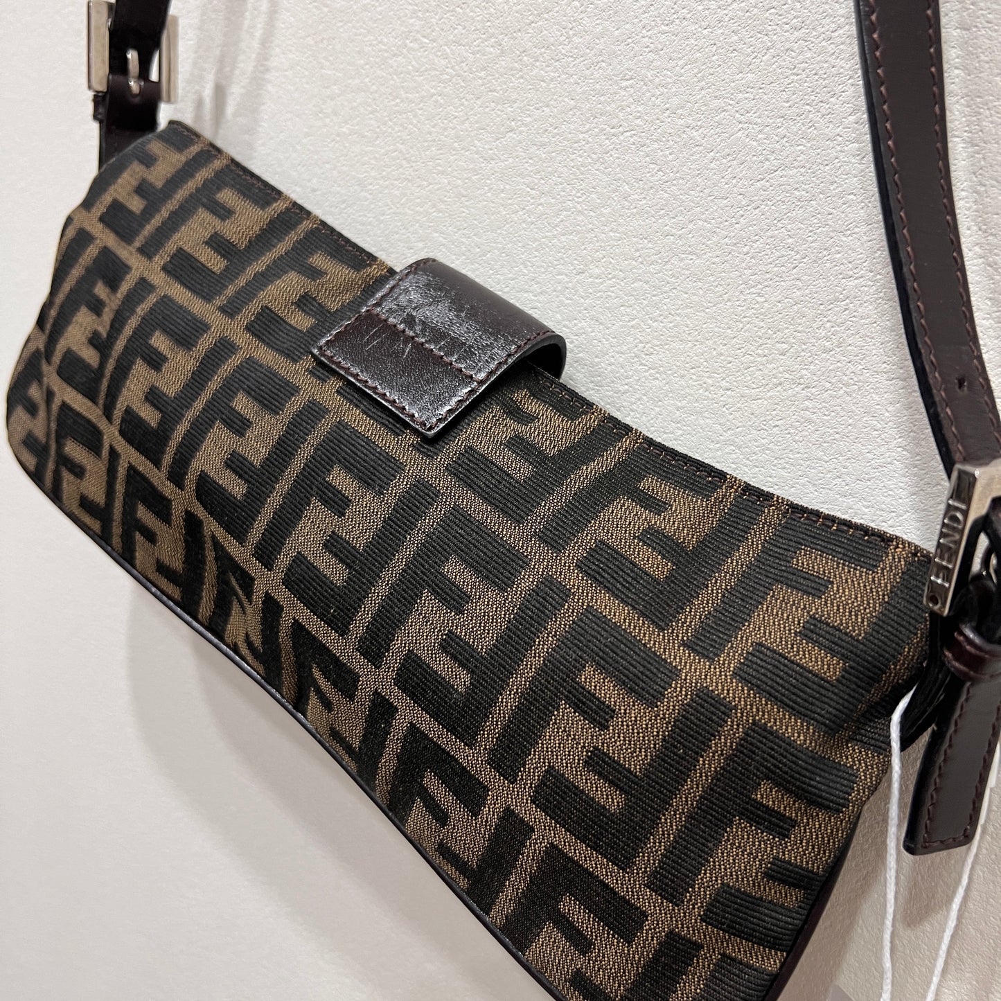 FENDI Baguette Crossbody Zucca Canvas