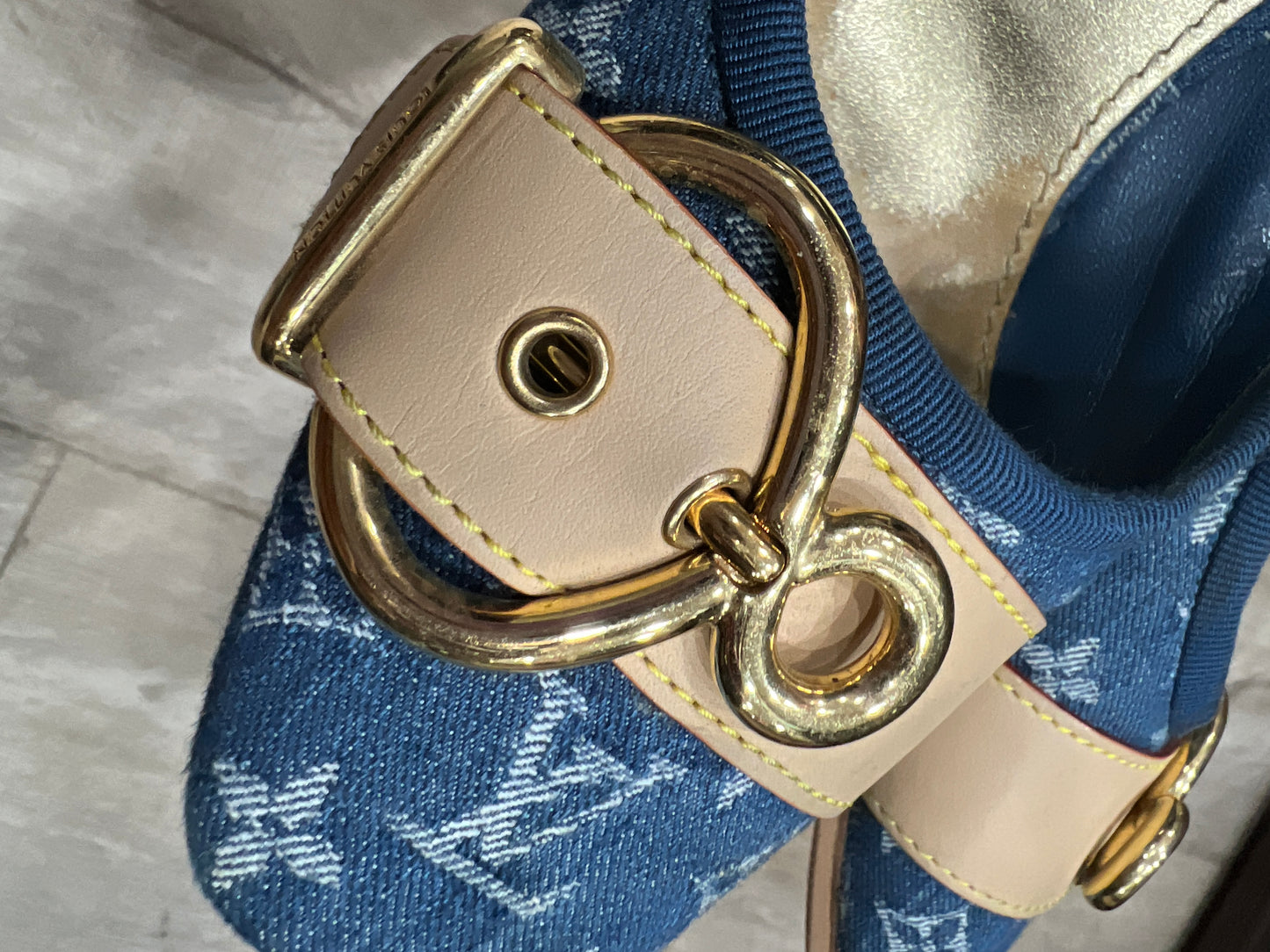 LOUIS VUITTON Denim Shoes SIZE 35