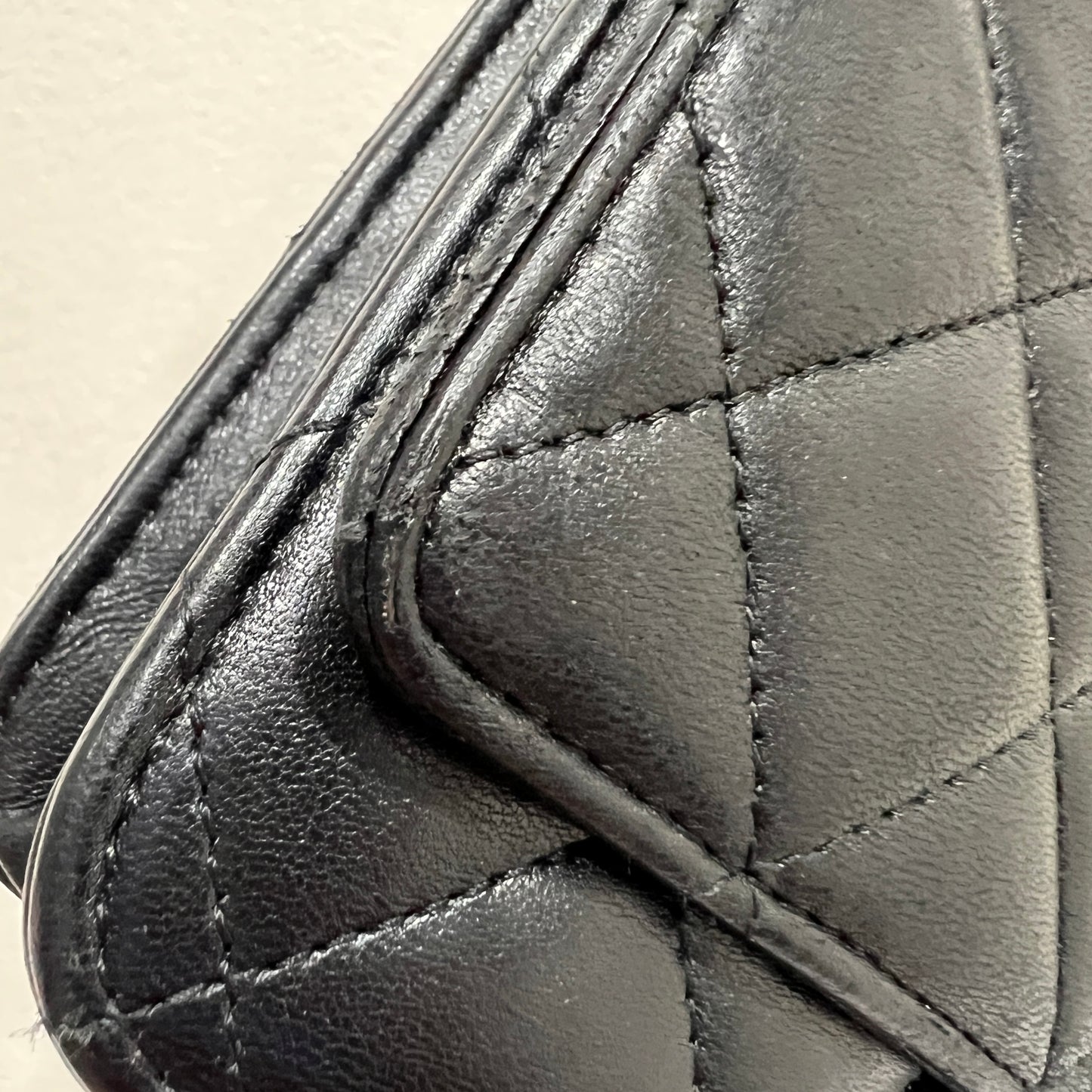 CHANEL Black Wallet on Chain (WOC) Coco Charm Lambskin