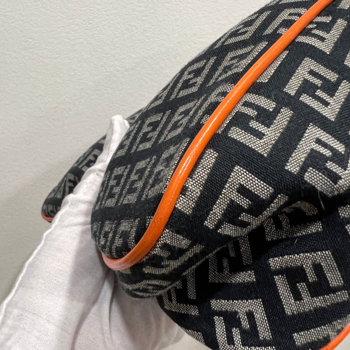 FENDI Mini Hobo Navy Orange Shoulder Bag (4021-11)